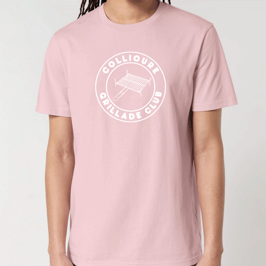 T-shirt adulte rose du Collioure Grillade Club