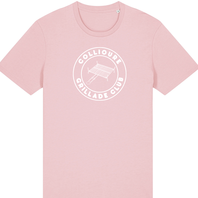 T-shirt adulte rose du Collioure Grillade Club
